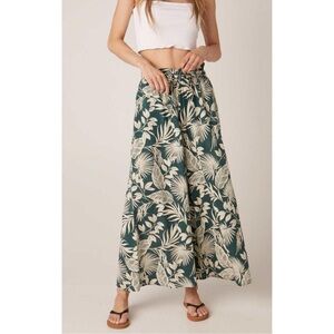 Patrons of Peace Green and Cream Patterned Skirt